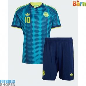 Billiga Colombia James Rodriguez #10 Bortatröja Barn VM 2026 Kortärmad (+ Korta byxor)